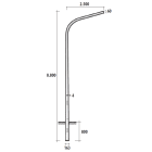 SEM - SEMBASILICATA PALO CONICO CURVATO H.TOT. 880 CM.