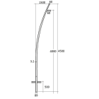 SEM - SEMCCL45-89/60 PALO CONICO CURVATO HSP H.TOT. 450 CM.
