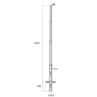 SEM - SEML4520 PALO CONICO LAMINATO HSP H. TOT. 520 CM.