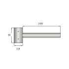 SEM - SEMSRS1140150F STAFFA SING. PER PALI FR E FCL L=1500 MM