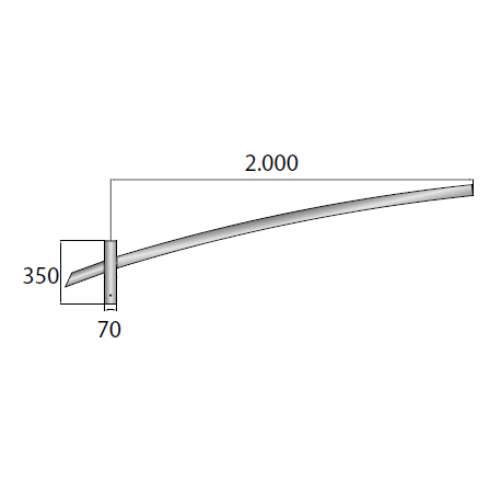 SEM - SEMTDBO35200 TESTA PALO DOPPIO BOLOGNA A=350 L=2000