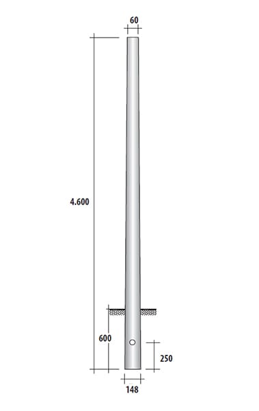 SEM - SEMVRC460N PALO CONICO VTR 460CM NERO