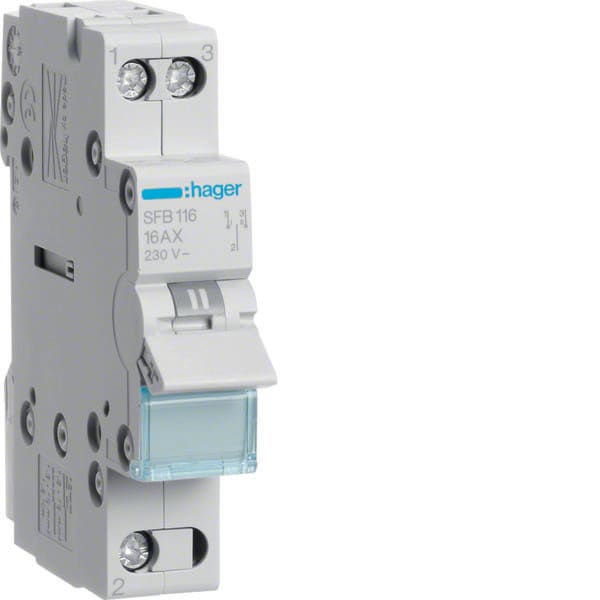 HAGER - HAGSFB116 Gruppenschalter 16A 1S 230V AC 1PLE