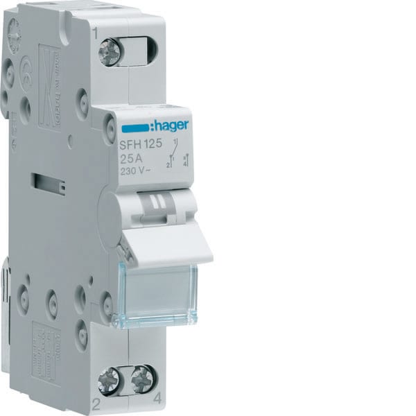 HAGER HAGSFH125 DEVIAT 1-2 1 POLO 25A 1 MOD COM ALTO