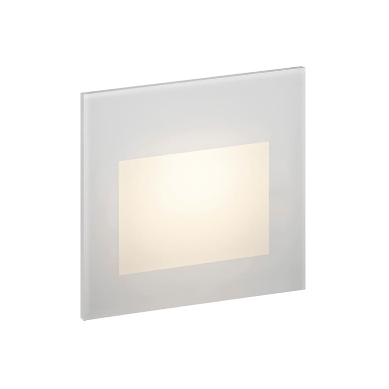 ROSSINI RSSSHO001QGLASSB SEGNAPASSO QUADRATO IN VETRO BIANCO LED