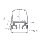 SICOM - SOL5001300 SICOM REGLETTE+COVER TONDA BIANCA