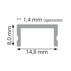 SICOM SOL5008612 BASIC COVER TONDA PMMA BIANCA 2M