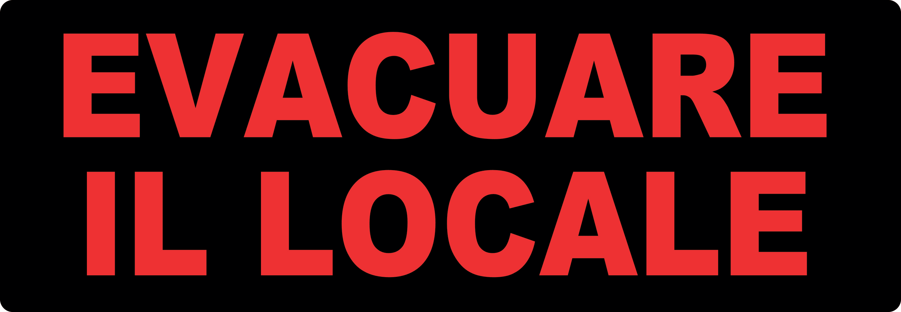 IESS SRL - EAASOL50T2 TARGA X SOL50 SCRITTA EVACUARE IL LOCAL