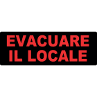 IESS SRL - EAASOL50T2 TARGA X SOL50 SCRITTA EVACUARE IL LOCAL