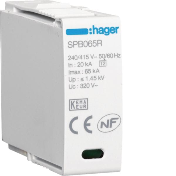 HAGER HAGSPB065R CARTUCCIA L-N IN 20KA IMAX 65KA