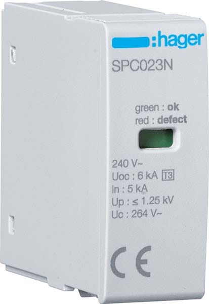 HAGER - HAGSPC023N CARTUCCIA T3 1P UC 264V IN 5KA