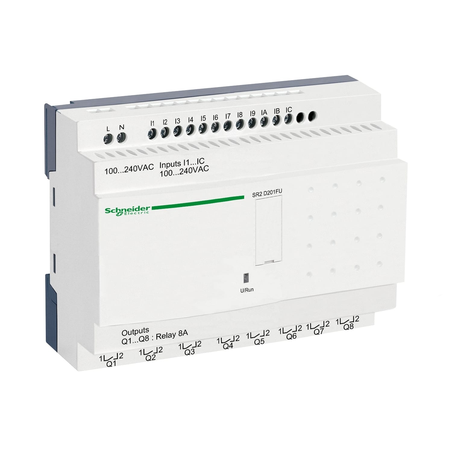 SCHNEIDER ELECTRIC - SNRSR2D201FU Smart relay comp. Zelio Logic - 20 I/O - 100..240 V CA - S/orologio - S/display