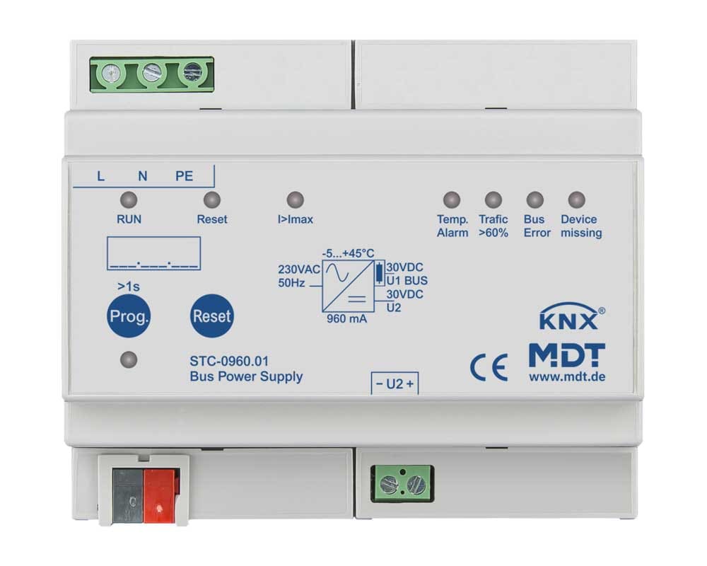 MDT ITALIA SRL EYGSTC-0960.01 Alimentatore Knx 960mA con diagnostica