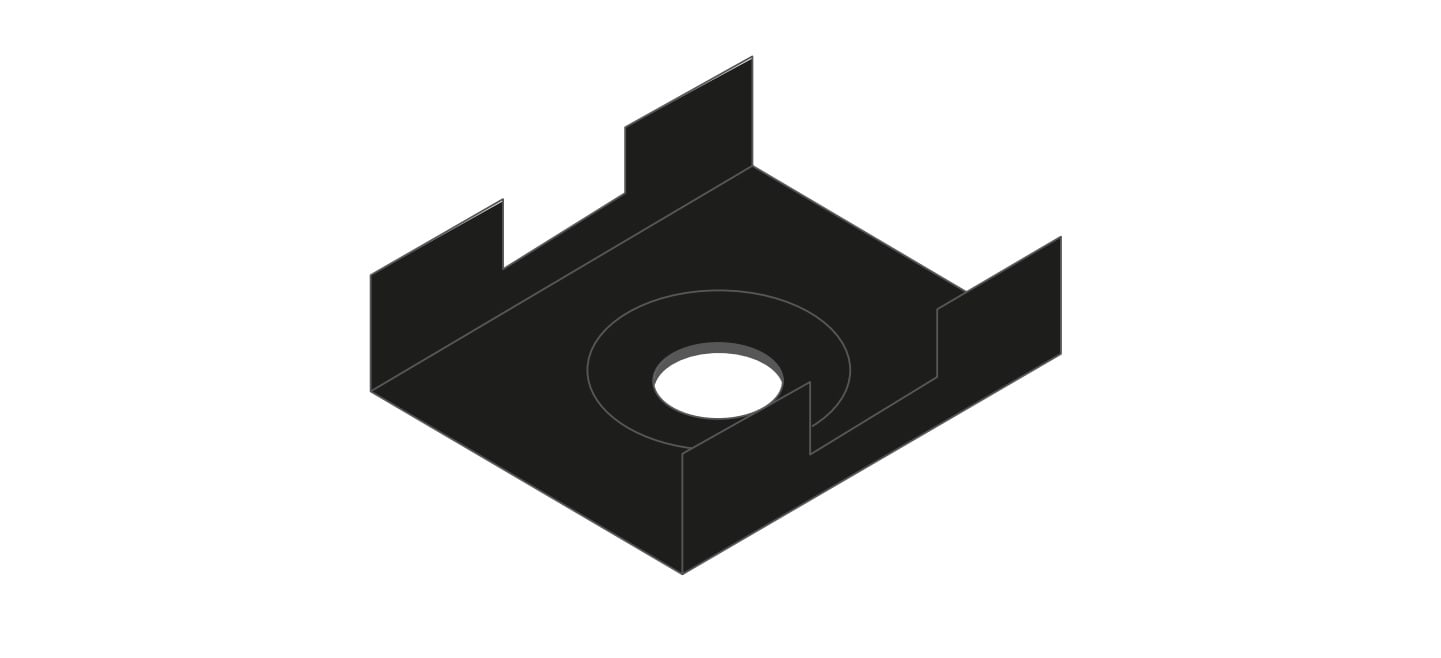 DIGIMAX SRL DIXSTE167-N STAFFE NERE DA SUPERFICIE 16X7