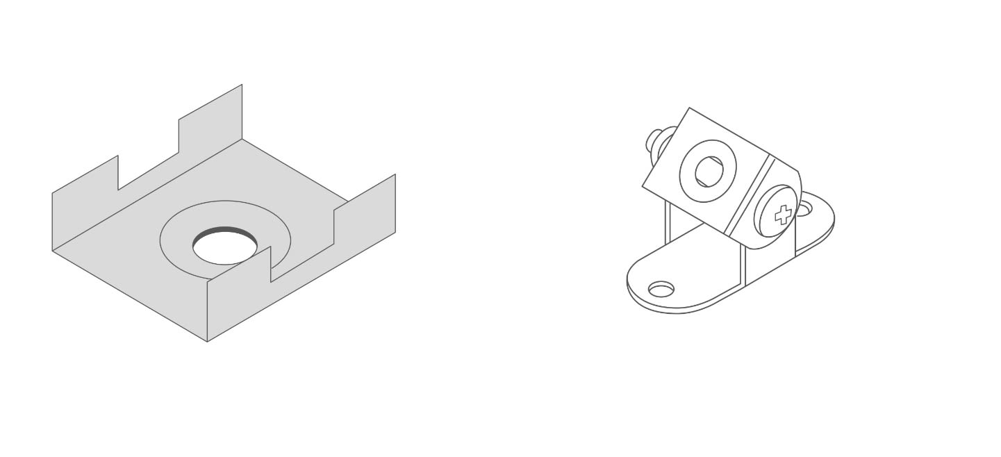 DIGIMAX SRL - DIXSTOE2112-G AGGANCIO ORIENTABILE COMPLETO DI CLIP