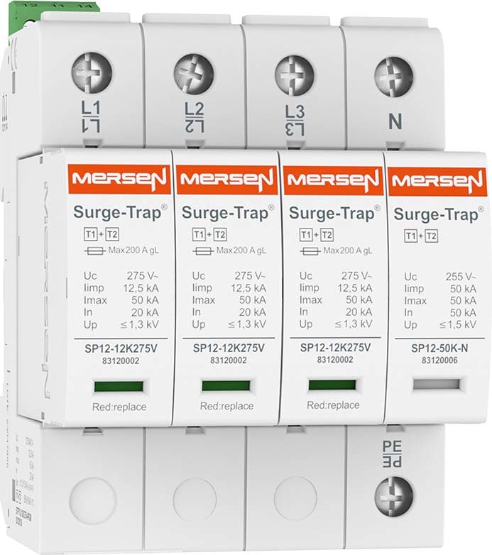 MERSEN ITALIA SPA XES83120141 SPD T1+2,12.5KA,UC320V,3+1,R