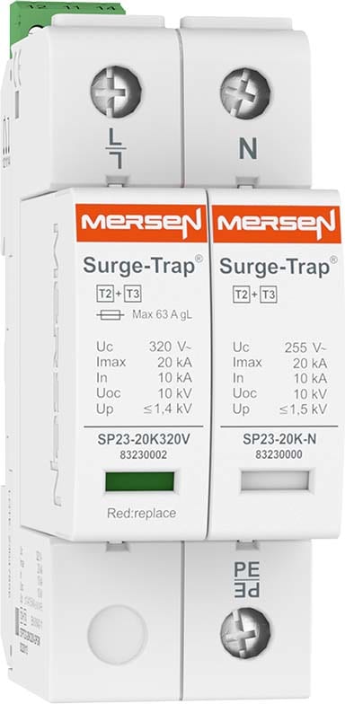 MERSEN ITALIA SPA XES83230113 SPD T2+3,20KA,UC320V,1+1,R