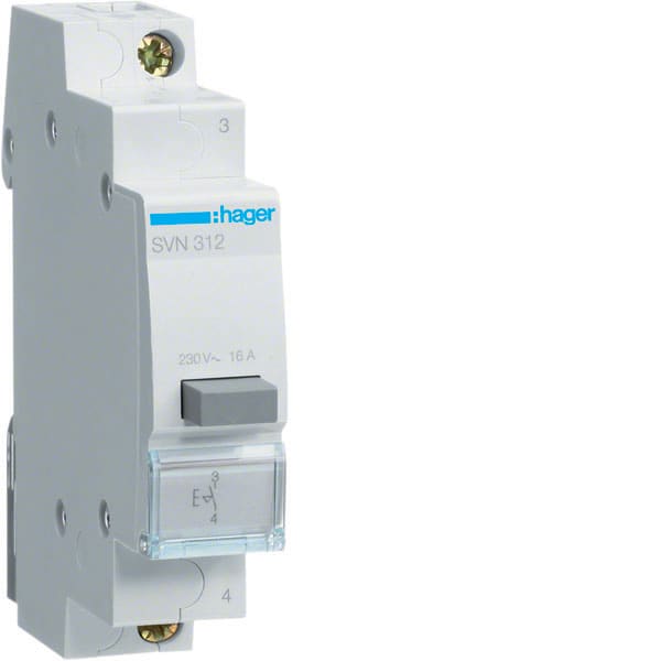 HAGER - HAGSVN312 1 PULSANTE NON LUMINOSO A RITENUTA 1NA 1