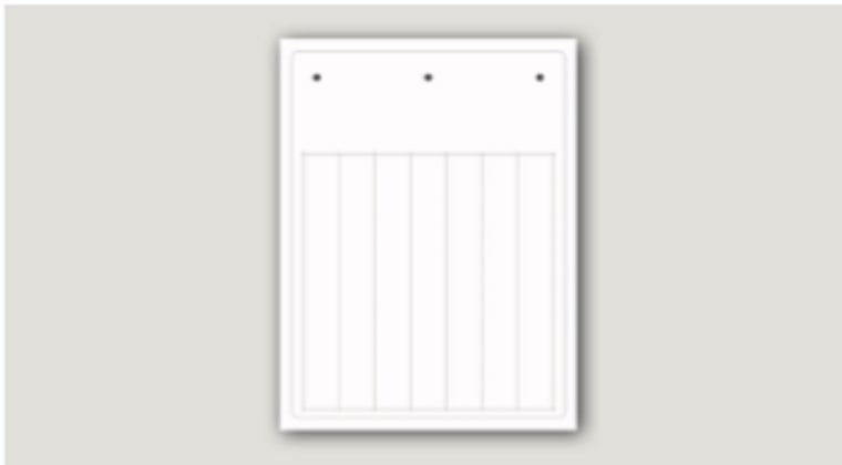 CABUR SRL CBRTAM7015W TARGHETTA PVC FLAT BIANCA 15X70 MM