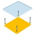 CABUR SRL - CBRTA100090YS TA100090Y TARGA IDEN QUAD. 100X90 GIALLA