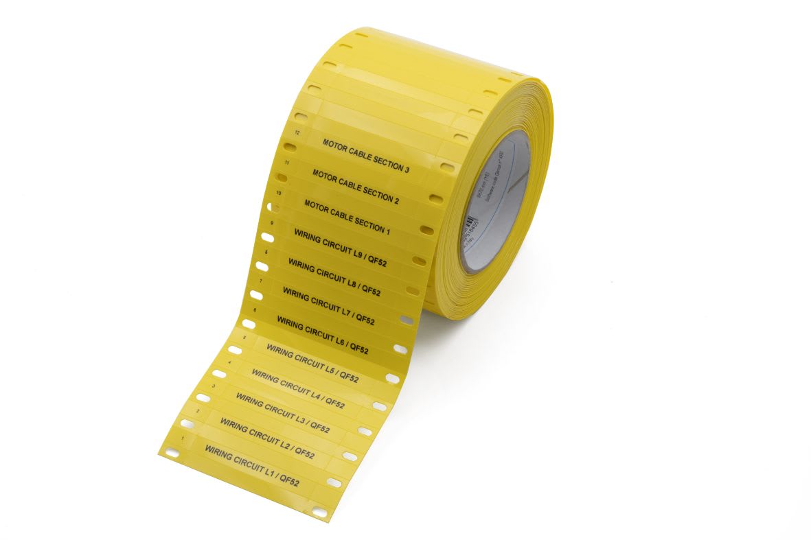 CEMBRE SPA - CEM75046-HF TARGH.TAR-ROLL SEGN.GIALLO 15X40MM HAL.F