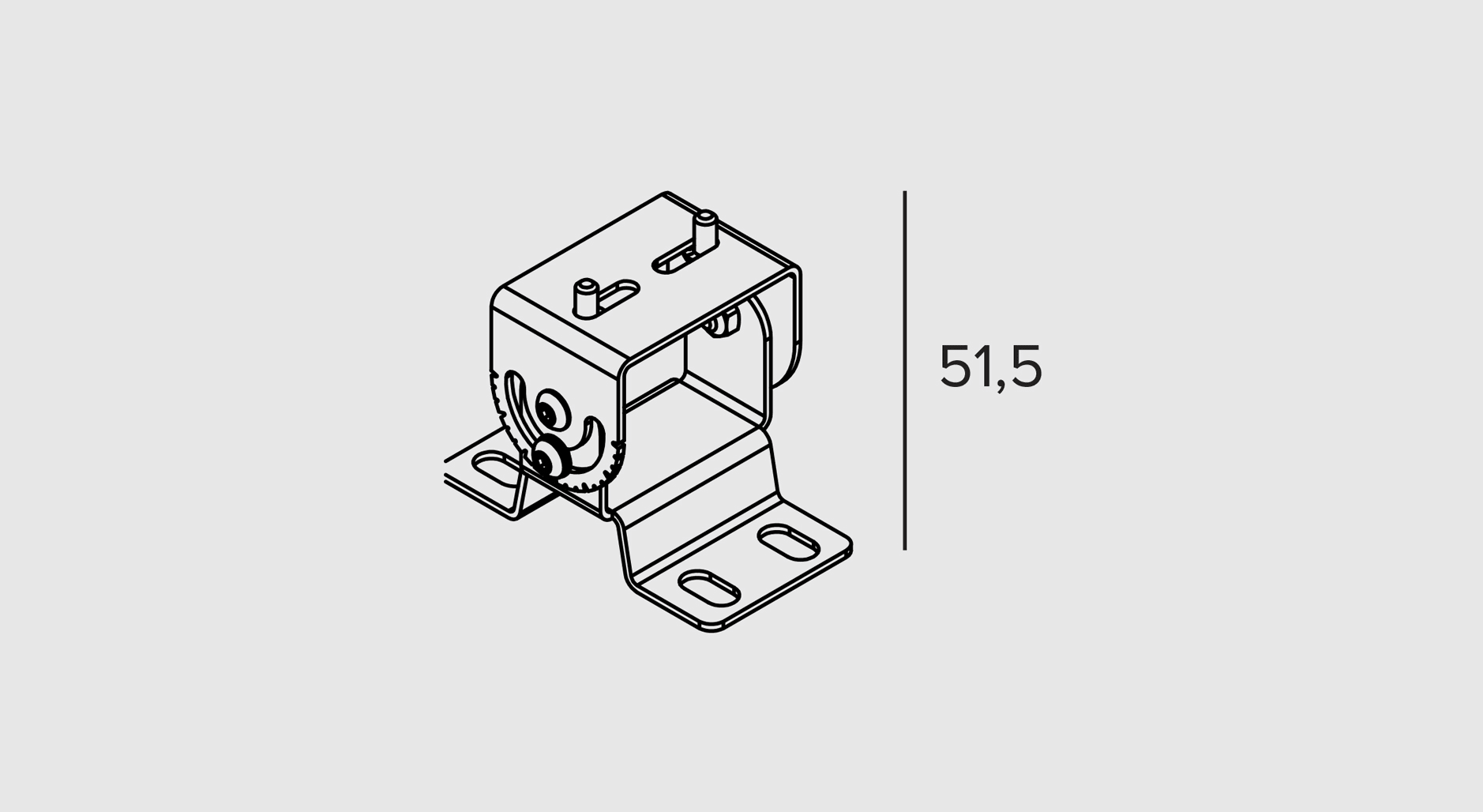 TARGETTI TAR1E3304 JEDI CMP SHORT SURFACE MOUNT BRACKETS