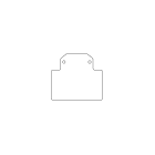 TARGETTI - TAR1T6801 END CAP 48V DEEP REC TRIMLESS TRACK DB
