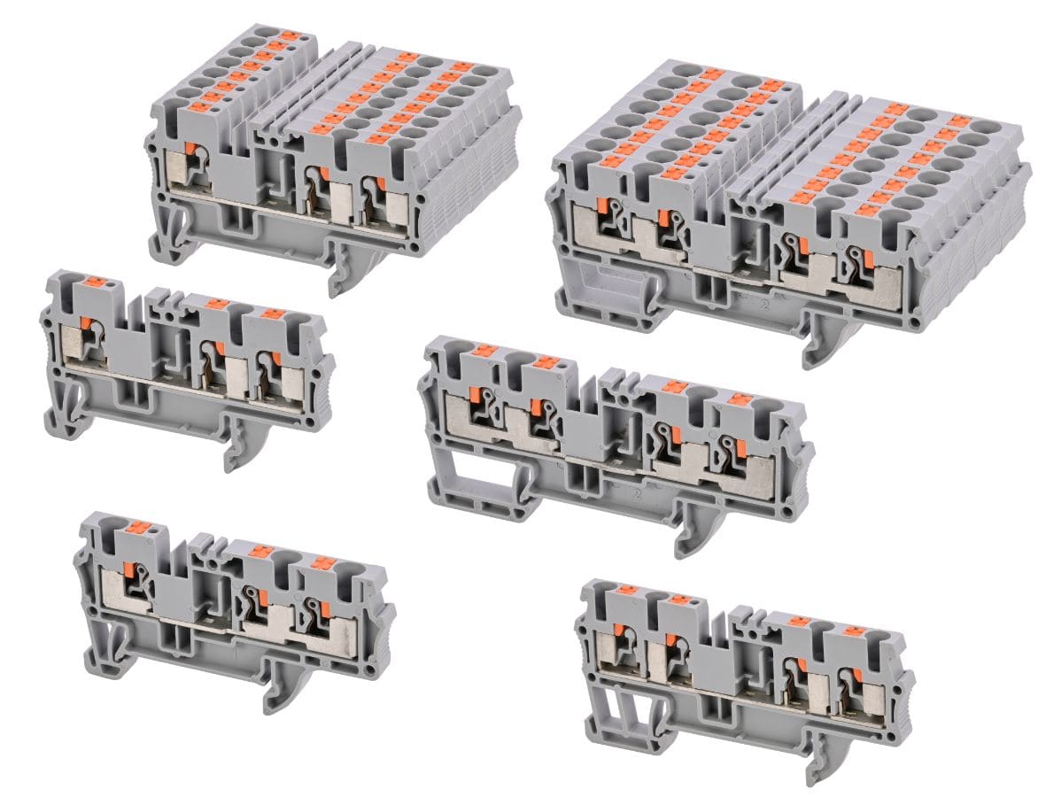 CEMBRE SPA CEMTBP4X2-2 MOR.MULTICOND.,X DIN,PUSH-IN,SEZ.4MM2,GR