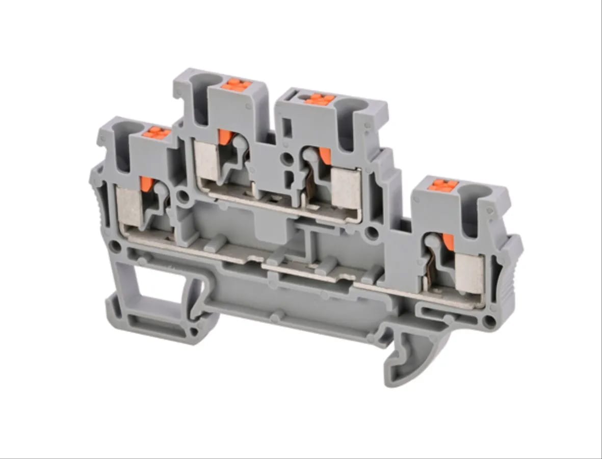 CEMBRE SPA CEMTBP2.5-L2 MORS X GUIDA DIN,PUSH-IN,2LV,SEZ.4MM2 GR