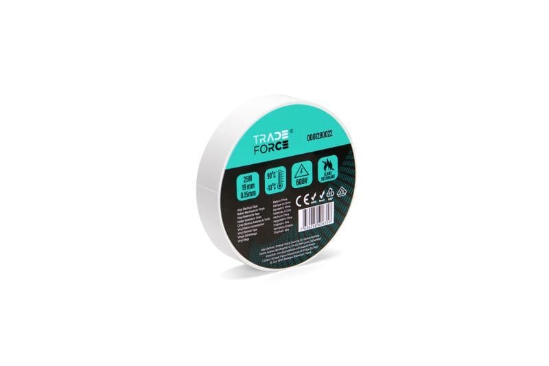TRADEFORCE TDM0001280022 NASTRO ISOL.PVC 0.15X19MMX25M BIANCO