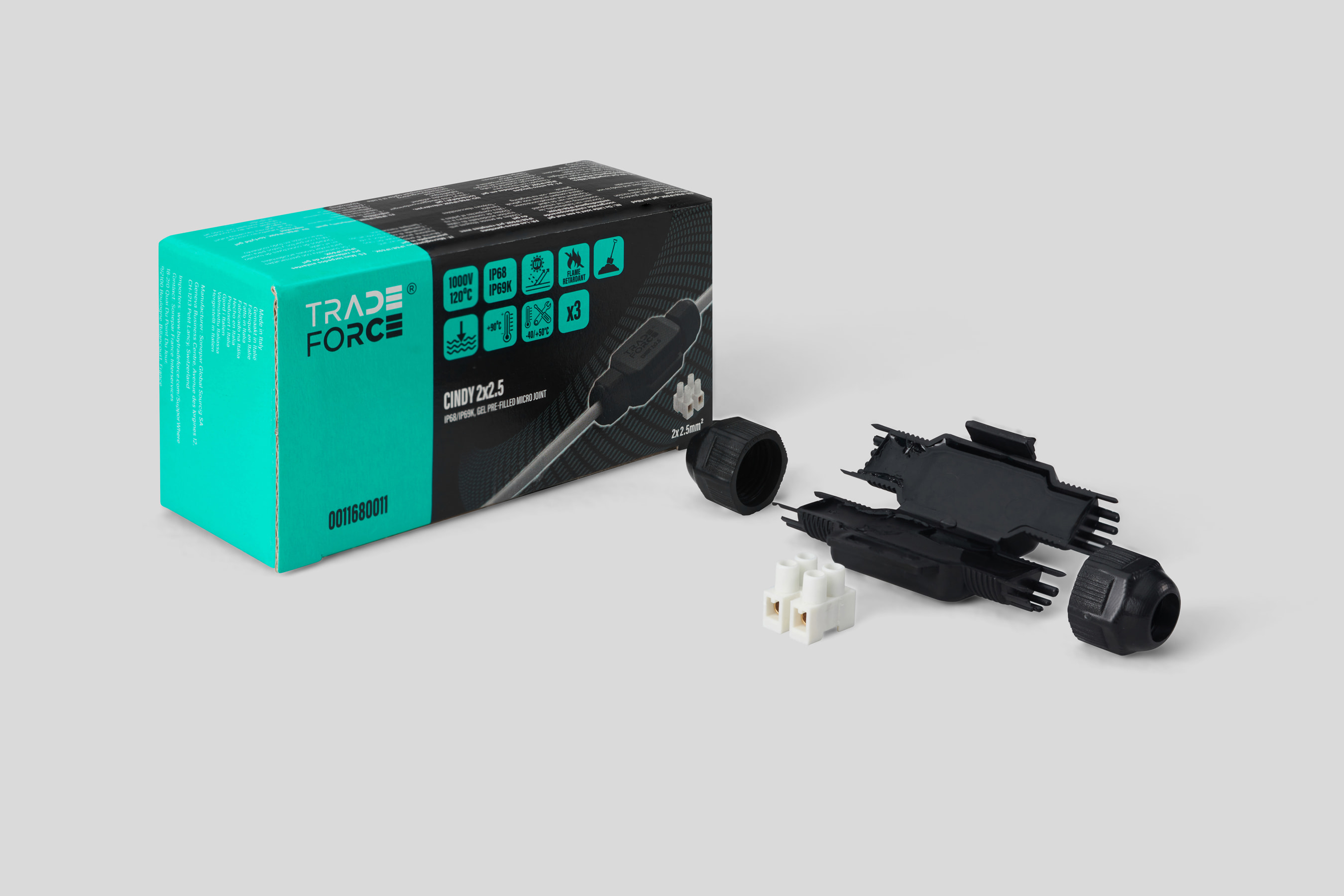 TRADEFORCE - TDM0011680011 CINDY - MINIGIUNTO GEL+CONN.2X2,5MMQ-3PZ