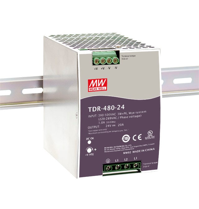 DIGIMAX SRL DIXTDR-480-48 ALIMENTATORE DIN RAIL TRIFASE 48V 10A 48