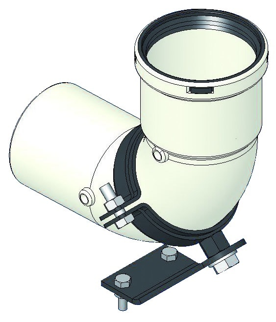 TECNOGAS SRL - TGS00000051326 SUPPORTO A MURO PER FISSAGGIO CURVA A N