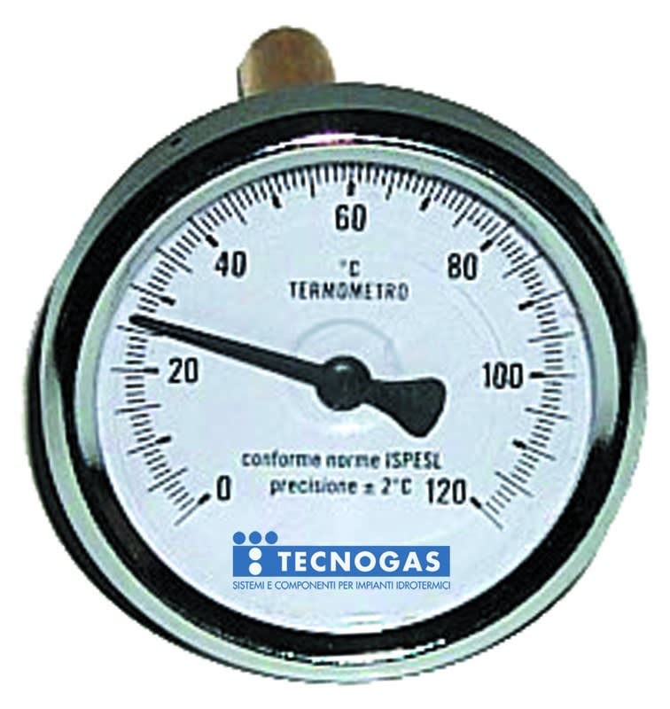 TECNOGAS SRL - TGS00000R02959 TERMOMETRO BIMET.0/120 POST.D.80 GAMBO 1
