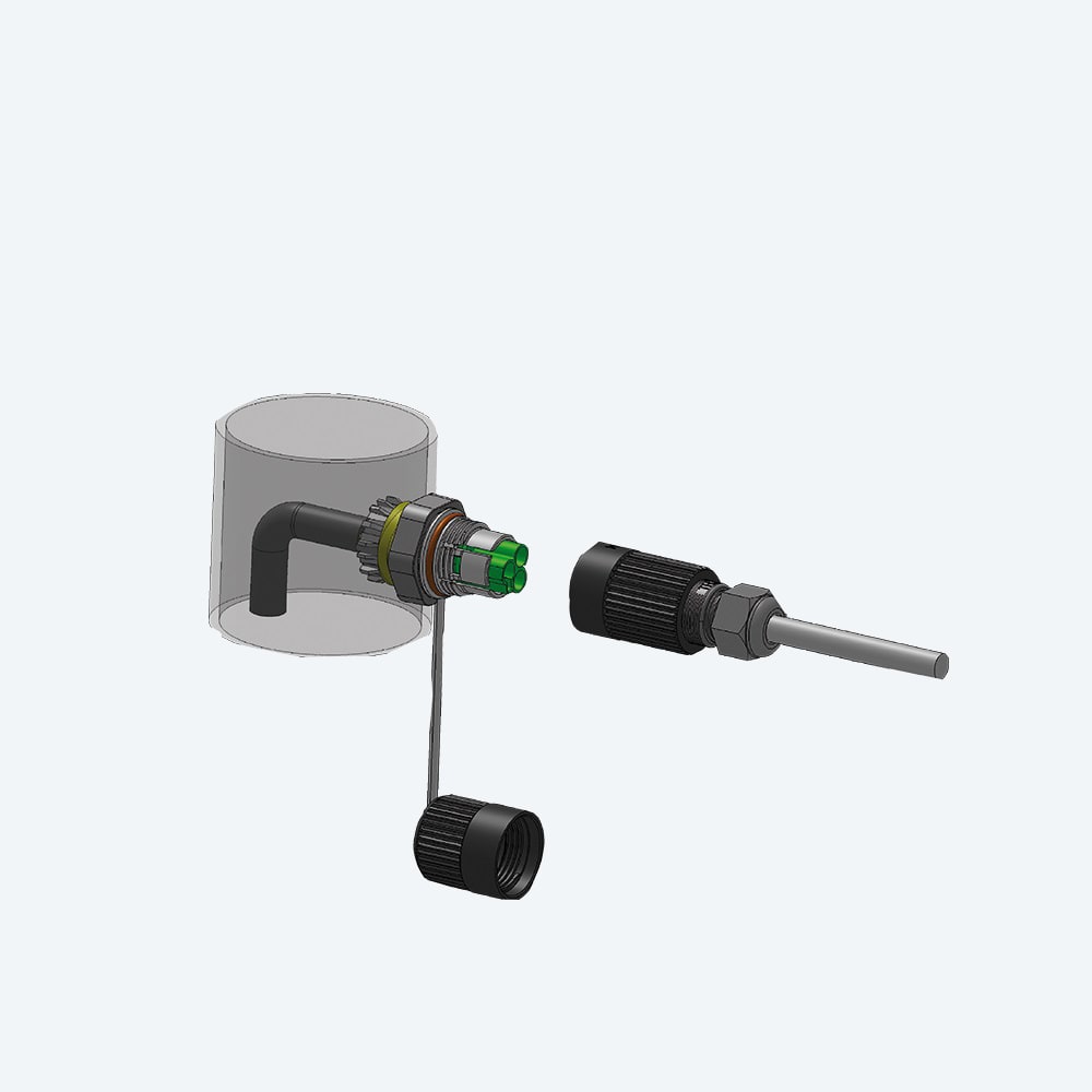 TECHNO SRL TLHTHB.386.R2A QUICK FIX CONNECT SOCKET 2P SCREW IP67