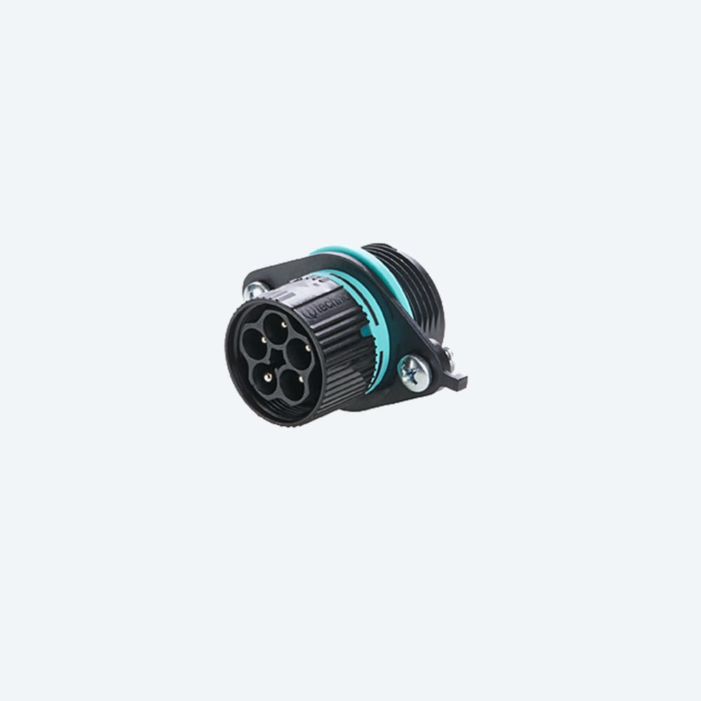 TECHNO SRL TLHTHB.387.C5A MINI-CONNECTOR PANEL PLUG 5P SCREW IP68