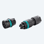 TECHNO SRL - TLHTHB.387.L5A.L.R KIT Mini Connettore Presa e Spina pannello NC 5p Vite M20 IP66/IP68