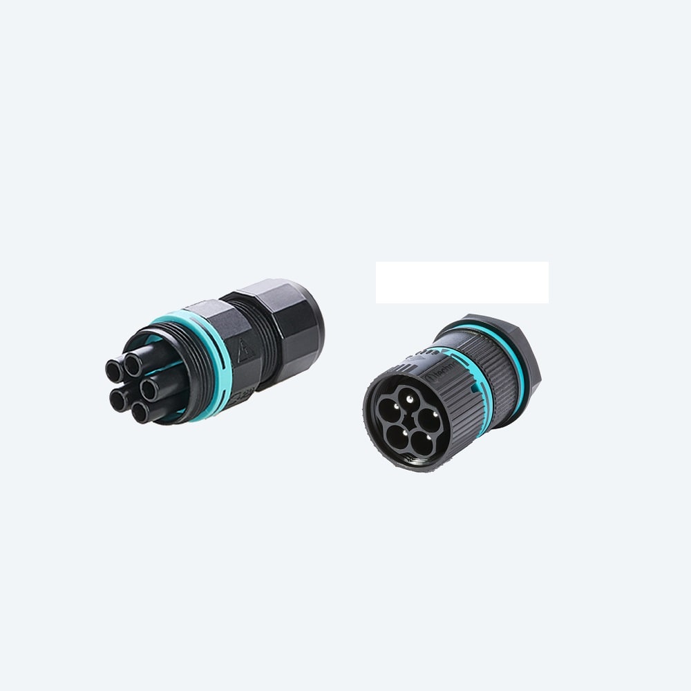TECHNO SRL - TLHTHB.387.N5A.R KIT MINI-CONN PLUG-PAN SOCK 5P IP68 M20