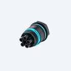 TECHNO SRL - TLHTHB.387.P5A Mini Connettore Presa pannello 5p Vite M20 IP66/IP68