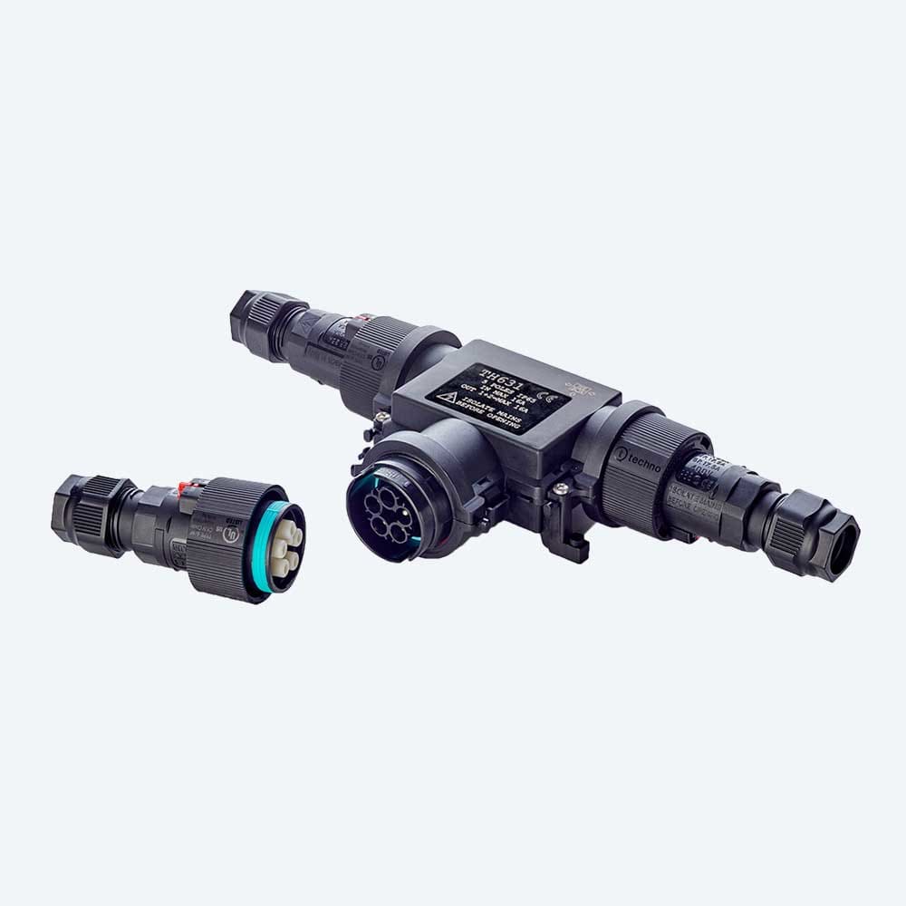 TECHNO SRL TLHTHH.631.B5A DISTR 3WAYS 3XCONNECT 16A 5P SCREW IP65