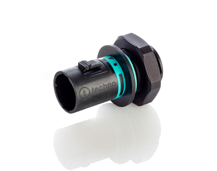TECHNO SRL - TLHTHB.381.N2A Micro Connettore Spina pannello 2p Vite M16 IP66/IP68/IP69