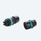 TECHNO SRL - TLHTHB.387.L5A.R KIT Mini Connettore Presa e Spina pannello NC 5p Vite M20 IP66/IP68