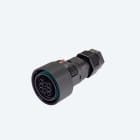 TECHNO SRL - TLHTHB.405.B8A CONNECTOR SOCKET 8P C/GHIERA SCREW