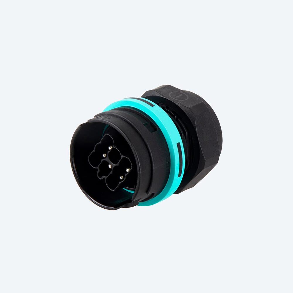 TECHNO SRL - TLHTHB.406.A8A Connettore Spina pannello 8p Vite M28 IP68