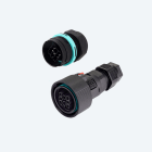 TECHNO SRL - TLHTHB.406.A8A.R KIT Connettore Presa e Spina pannello 8p Vite M28 IP68