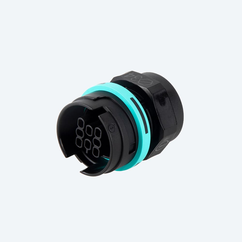 TECHNO SRL TLHTHB.406.C8A SOCKET CONNEC PANEL 8P SCREW M28 IP68