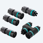 TECHNO SRL - TLHTHH.624.A4A.L.R Distributore di corrente Presa e Spina 4p Vite D6-13.5 IP68