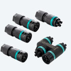 TECHNO SRL - TLHTHH.624.A4A.L.R Distributore di corrente Presa e Spina 4p Vite D6-13.5 IP68