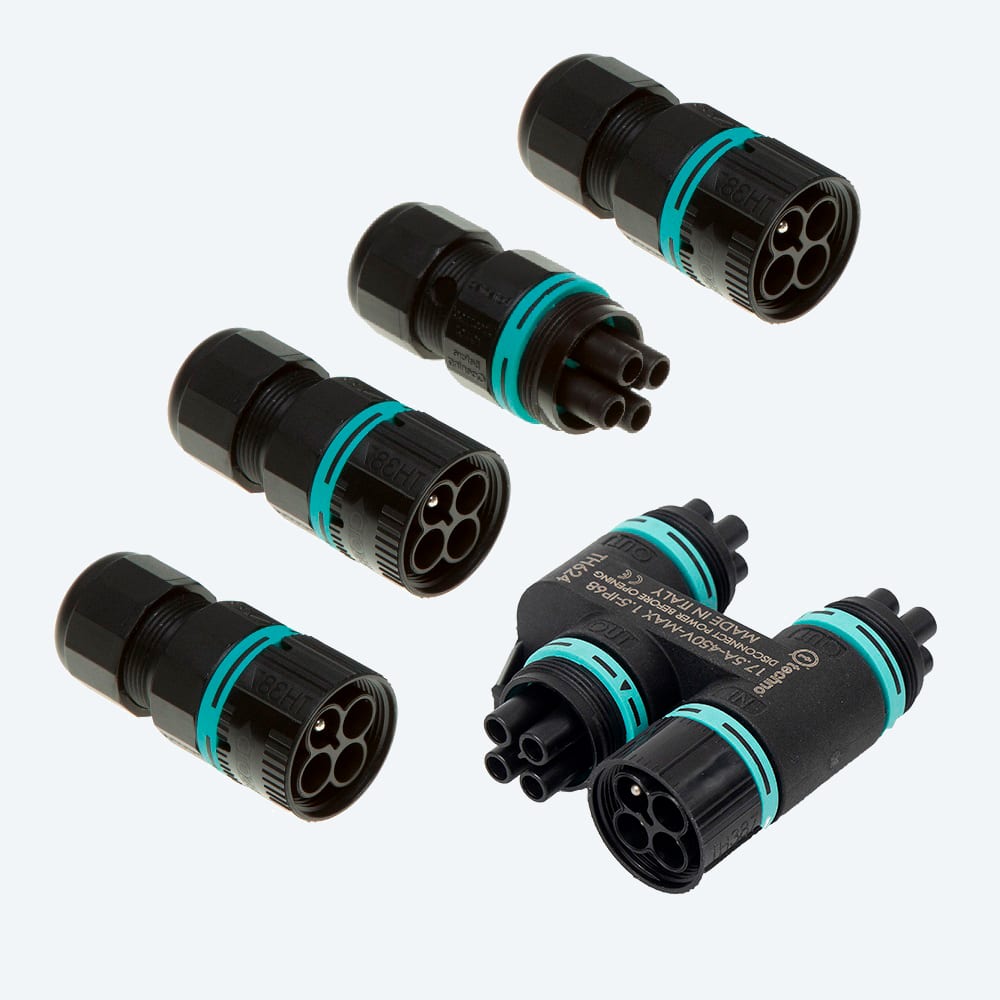 TECHNO SRL - TLHTHH.624.A4A.R Distributore di corrente Presa e Spina 4p Vite IP68