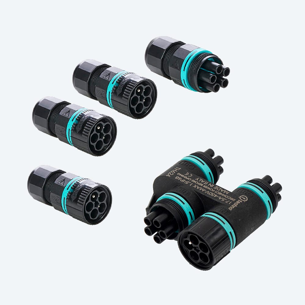TECHNO SRL TLHTHH.624.A5A.R KIT DISTRIB 4WAYS 17.5A 5P IP68 W/CONNEC
